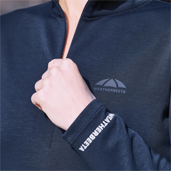 2025 Weatherbeeta Mujeres Cobre 1/2 Zip Manga Larga Capa Intermedia 1028842 - Navy